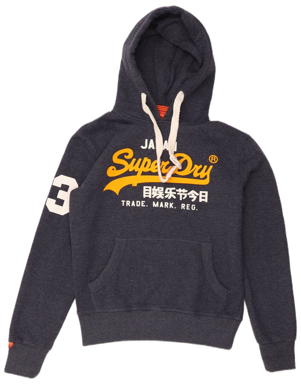 Superdry Mens Graphic Hoodie Jumper Small Blue Cotton