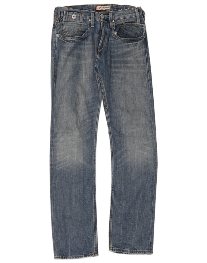 Levi's Masculino 504 Straight Jeans W32 L34 Azul Algodão