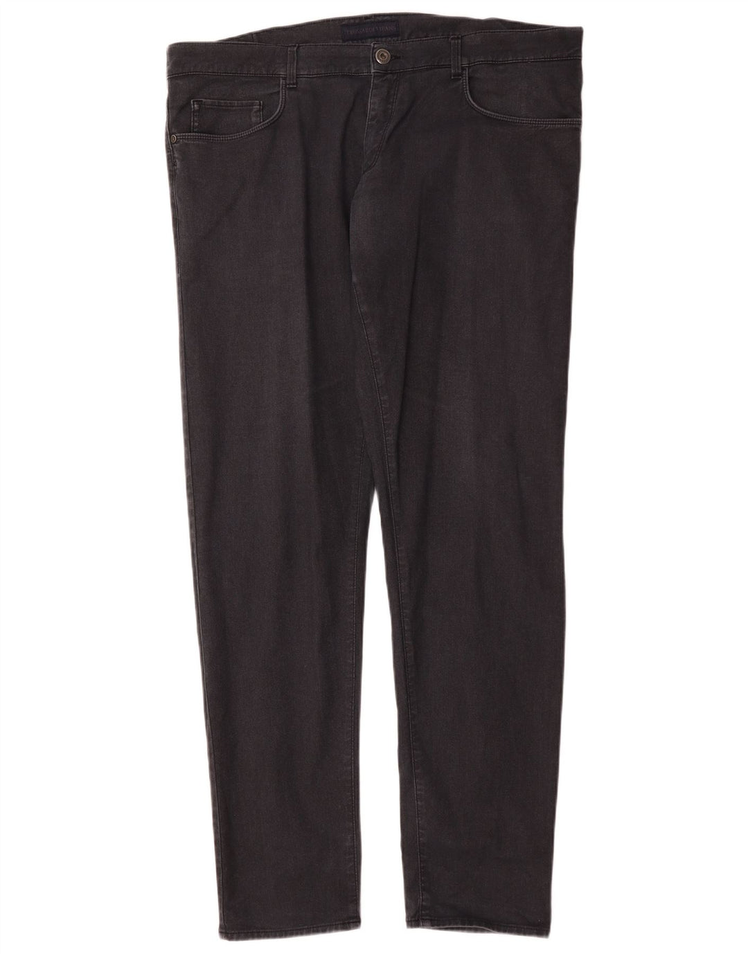 Trussardi Mens Slim Jeans W42 L35 Algodão Preto