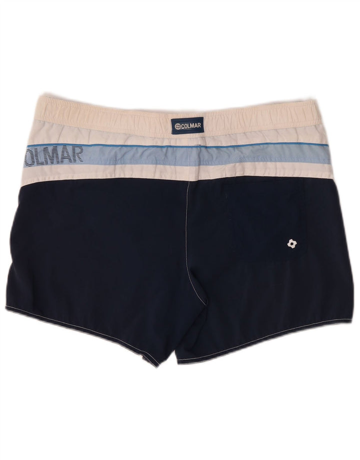 Colmar Mens Graphic Natação Shorts IT 50 Grande Branco Colourblock Poliamida