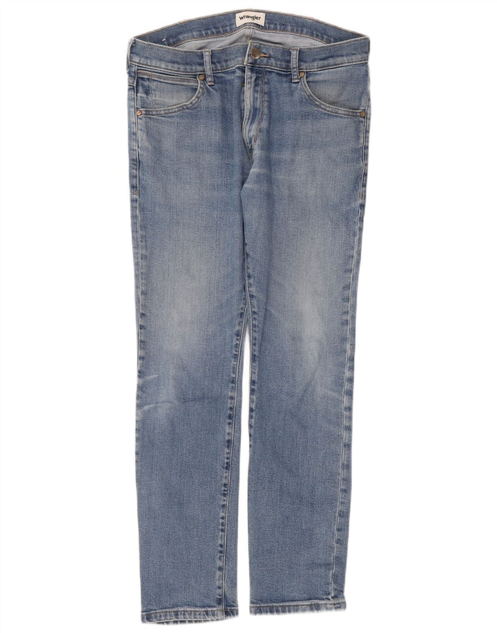 Wrangler Mens Larston Slim Jeans W32 L32 Azul Algodão