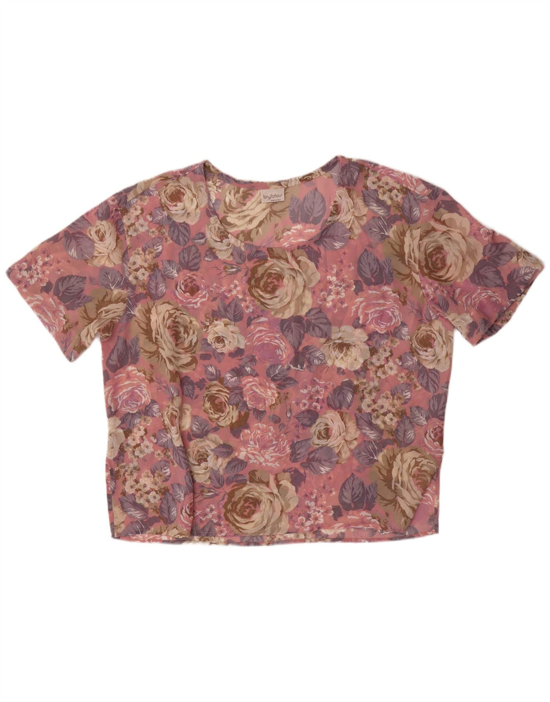 Blusa feminina oversized Byblos IT 44 poliéster floral rosa médio