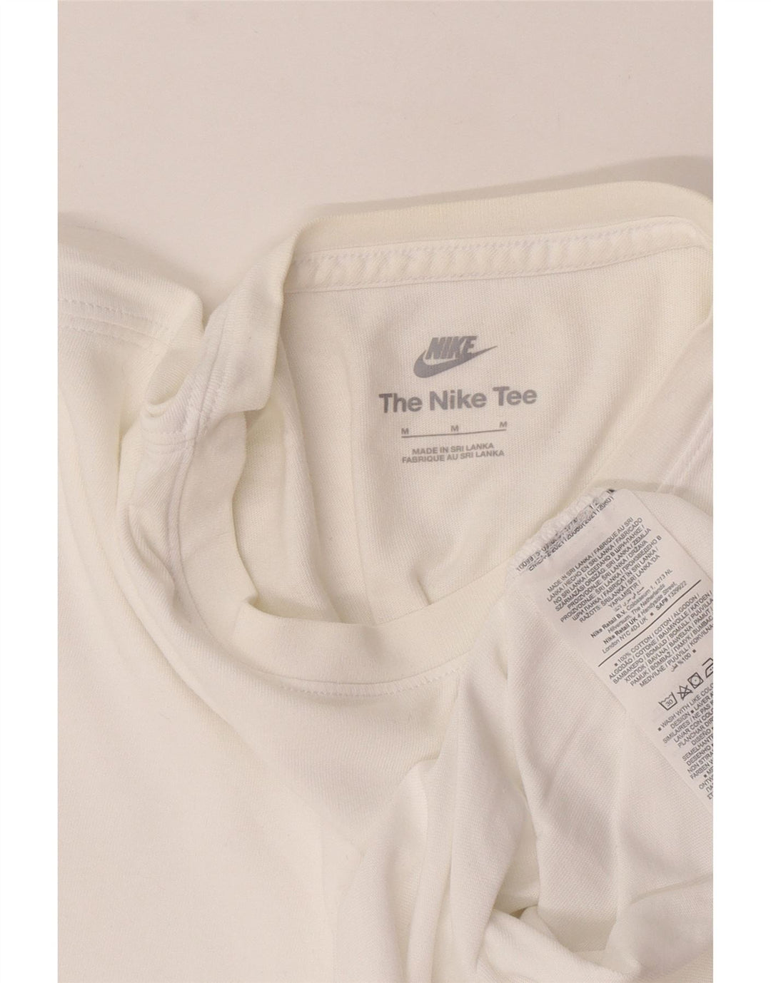 Nike Mens Camiseta Top Médio Algodão Branco