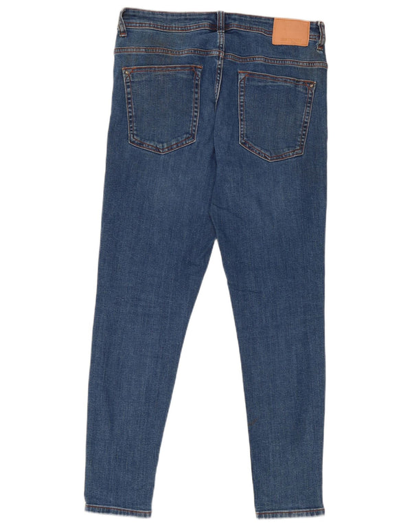 Calça jeans skinny feminina Zara EU 42 grande W32 L27 algodão azul