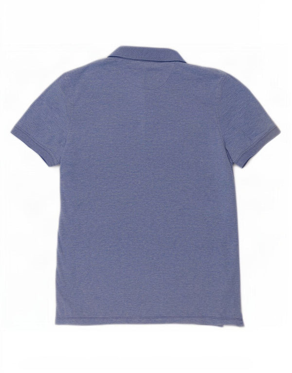Camisa polo masculina Wrangler de algodão azul médio