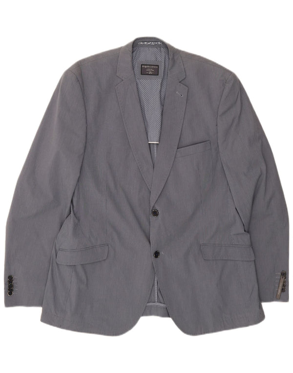 Angelo Litrico Jaqueta blazer masculina de 2 botões IT 54 2XL risca de giz cinza