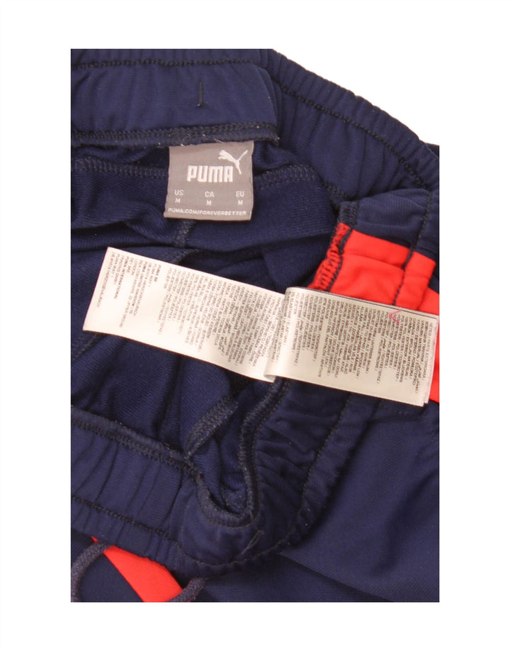 Calça de treino masculina Puma Joggers médio azul marinho colorblock