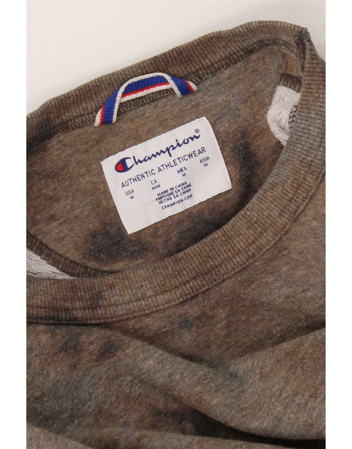 Champion moletom masculino jumper médio marrom tie-dye