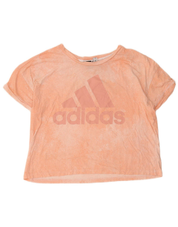 Camiseta feminina gráfica Adidas UK 20/22 XL rosa tie-dye algodão