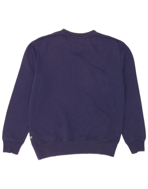 G-Star moletom gráfico masculino jumper médio algodão azul marinho