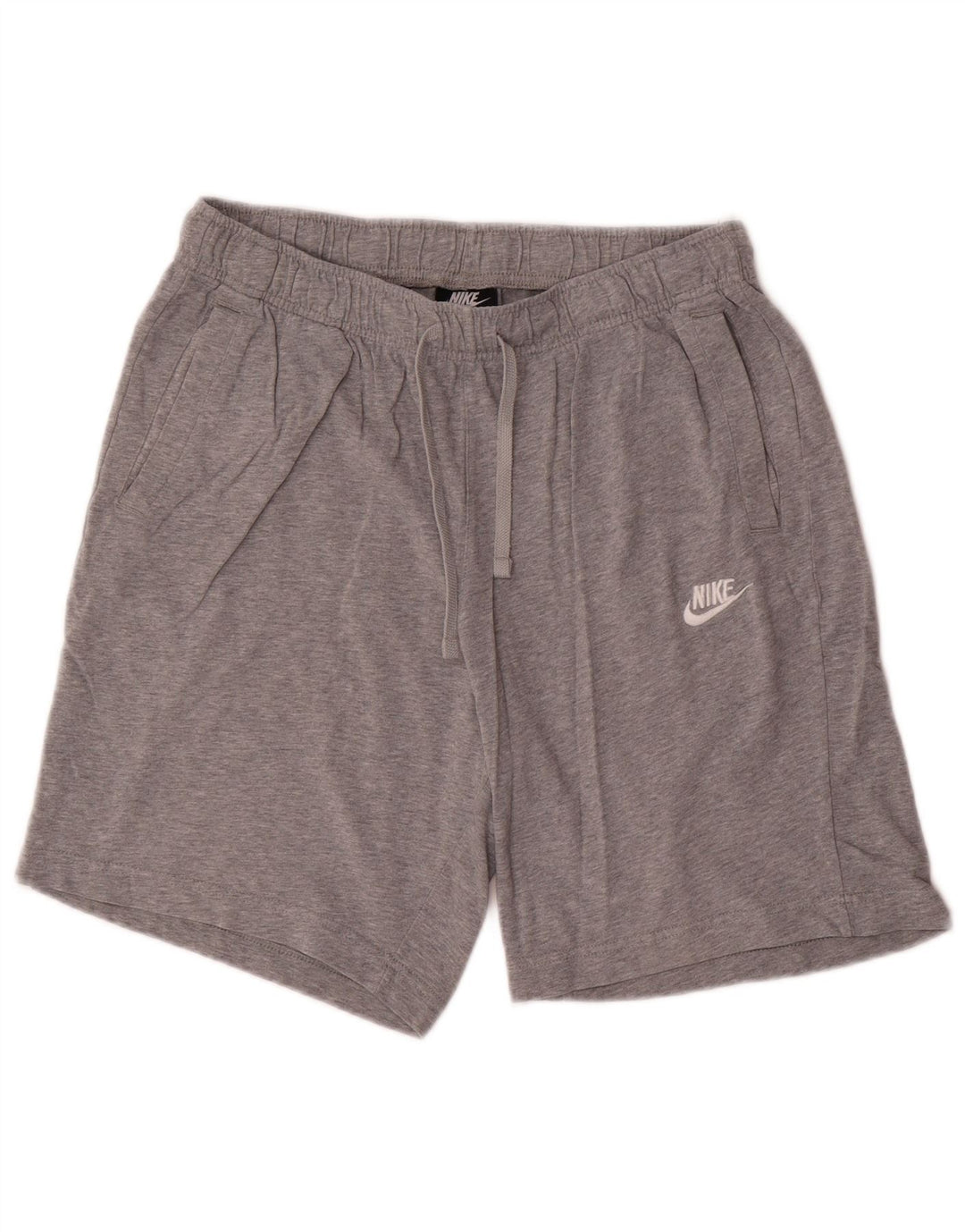 Shorts esportivos masculinos Nike médio cinza algodão