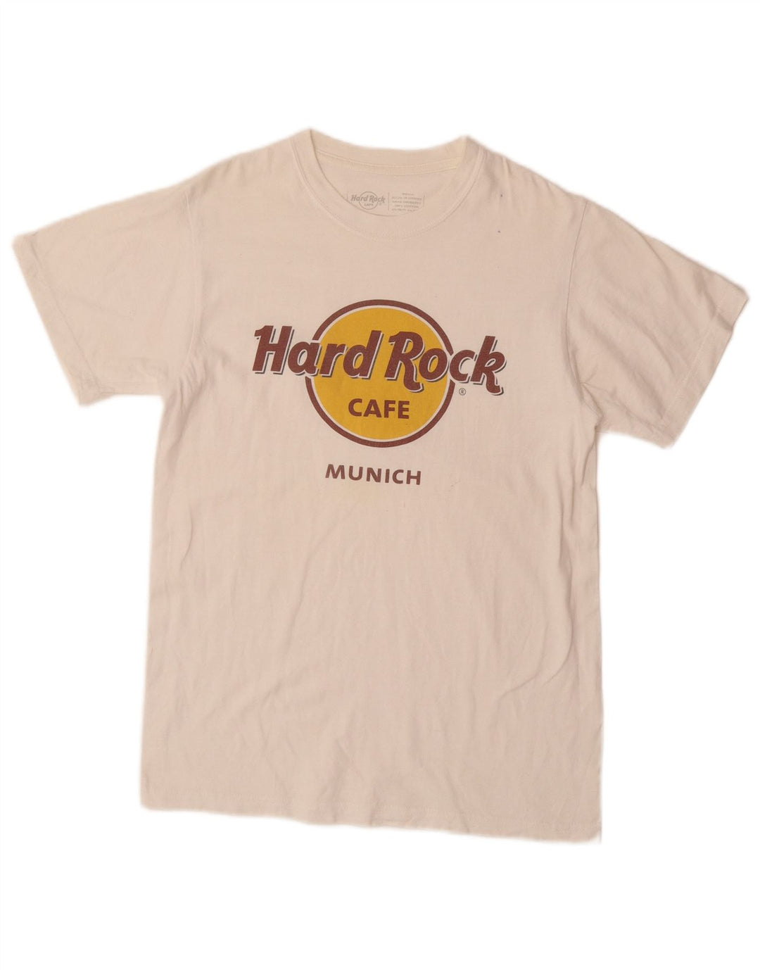 Camiseta masculina HARD ROCK CAFE Munique com estampa gráfica pequena de algodão branco