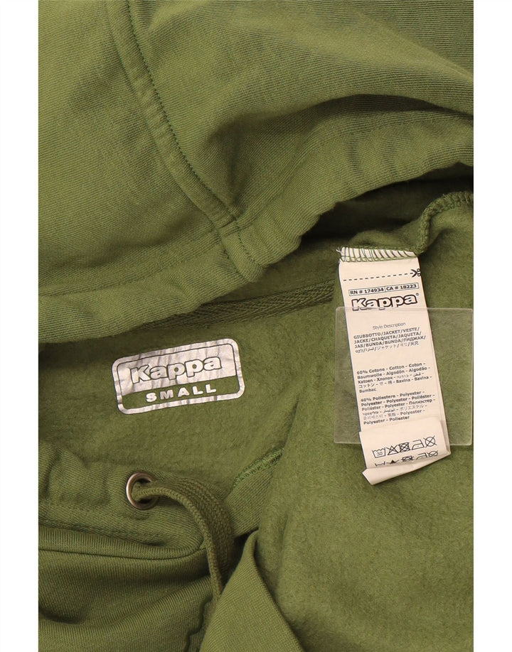 Jumper com capuz feminino KAPPA UK 10 pequeno algodão verde
