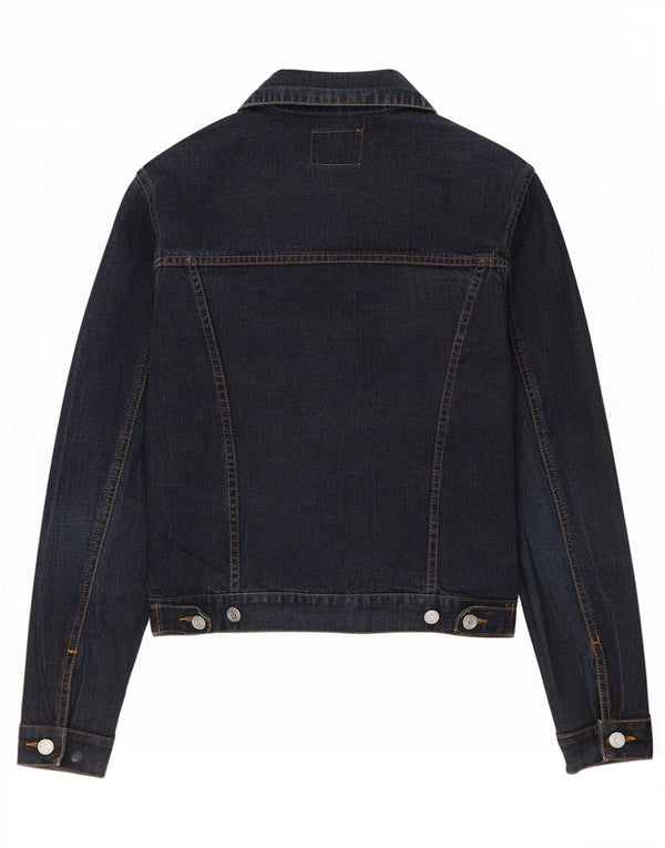 Jaqueta jeans feminina Onyx UK 10 pequena azul marinho