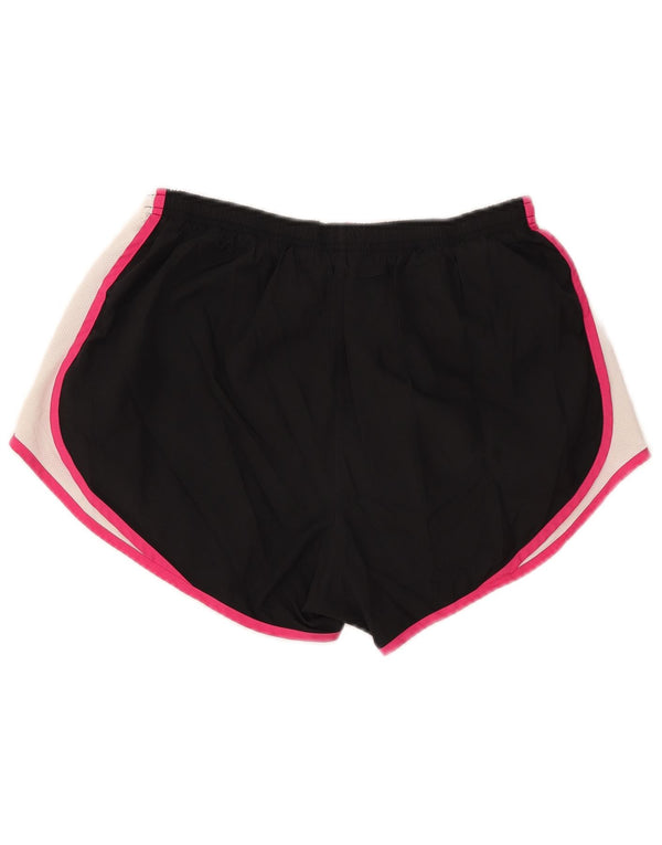 Shorts esportivos femininos NIKE Dri Fit UK 14 grandes pretos