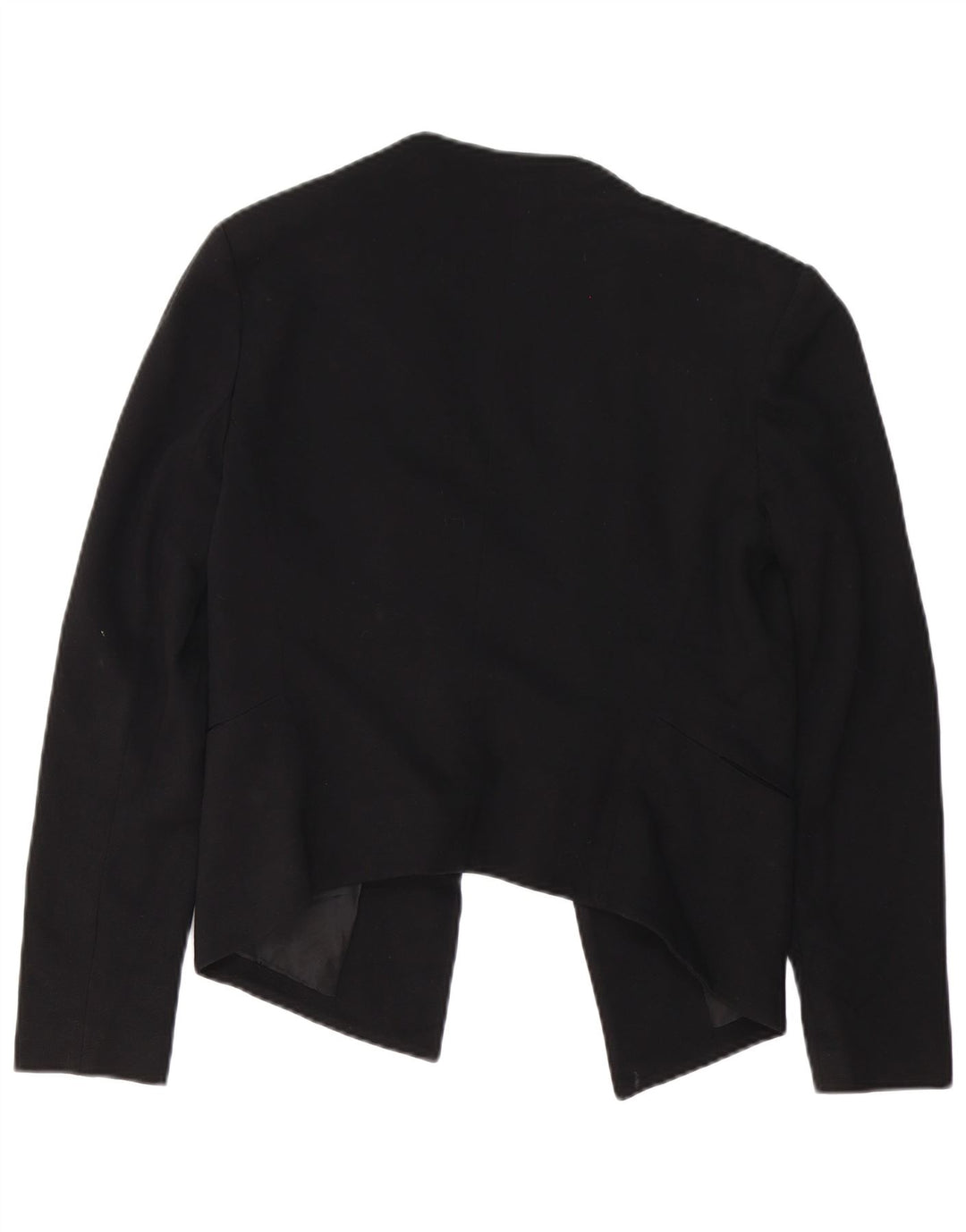 Topshop jaqueta feminina aberta oversized blazer Reino Unido 10 pequena viscose preta
