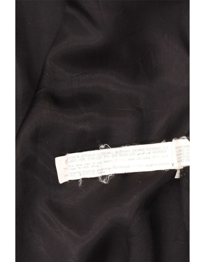 Sobretudo feminino Zara Oversized UK 14 lã preta média
