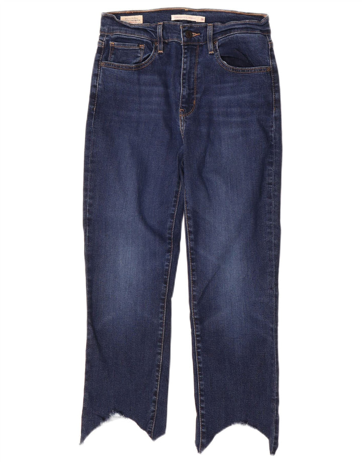 Calça Jeans Levis Feminina 724 Crop High Rise Straight W28 L23 Azul