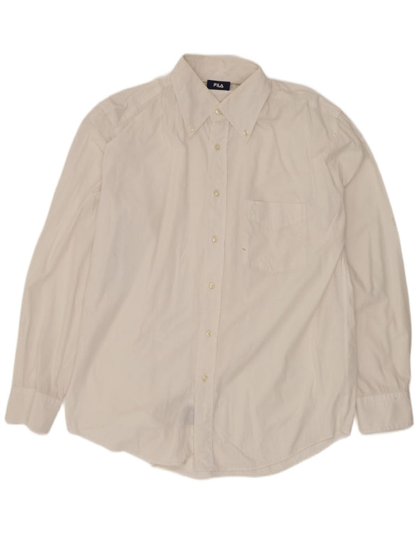 Camisa masculina Fila grande algodão branco