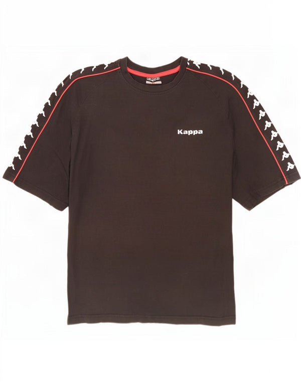 Camiseta gráfica masculina Kappa Top XL algodão preto
