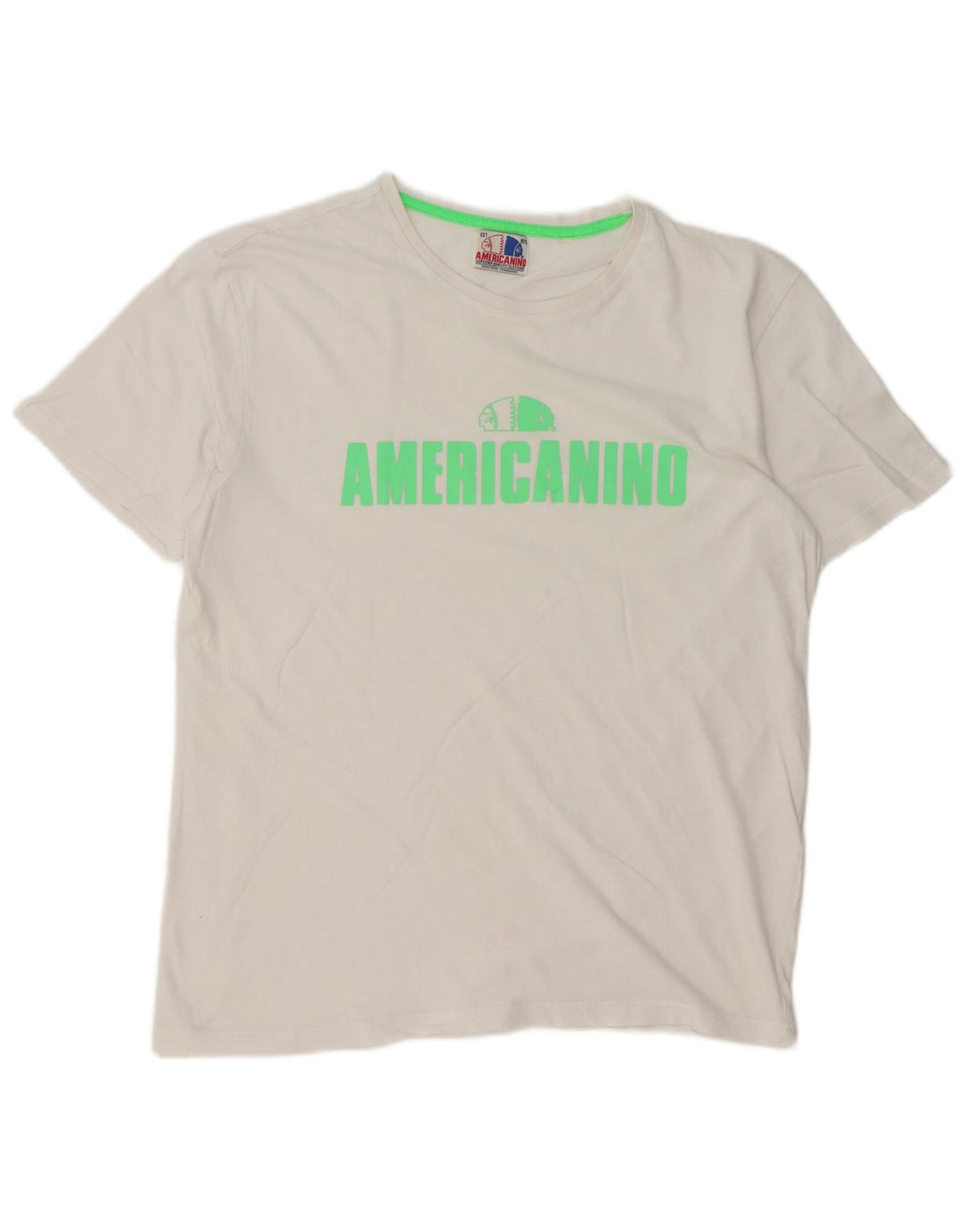 Camiseta masculina Americanino Regular Graphic Top Médio Algodão Branco
