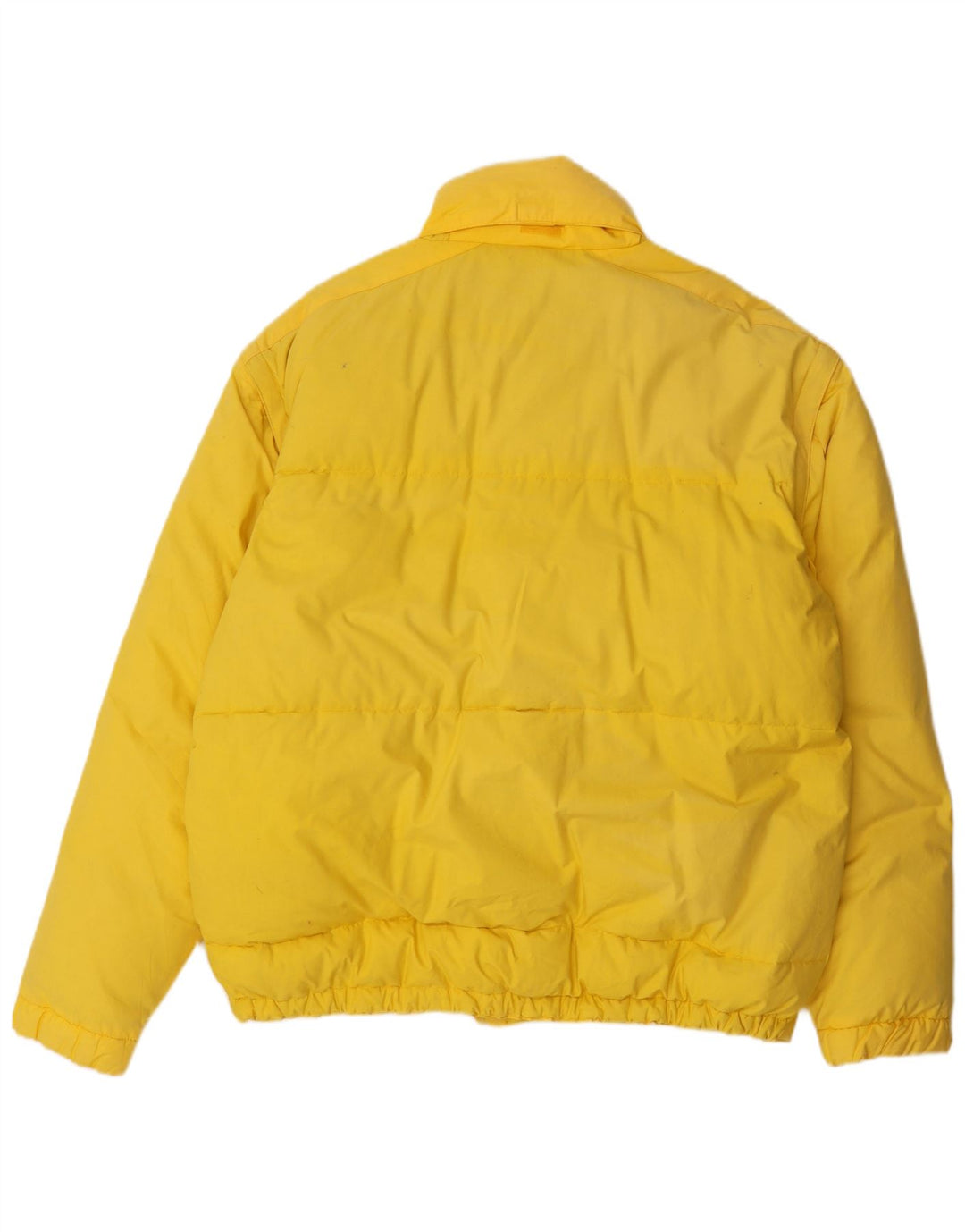 Jaqueta de esqui acolchoada com capuz masculina Rainbow UK 40 grande algodão amarelo
