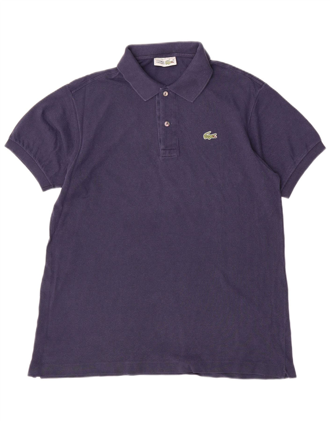 Camisa polo masculina LACOSTE tamanho 5 grande algodão azul marinho