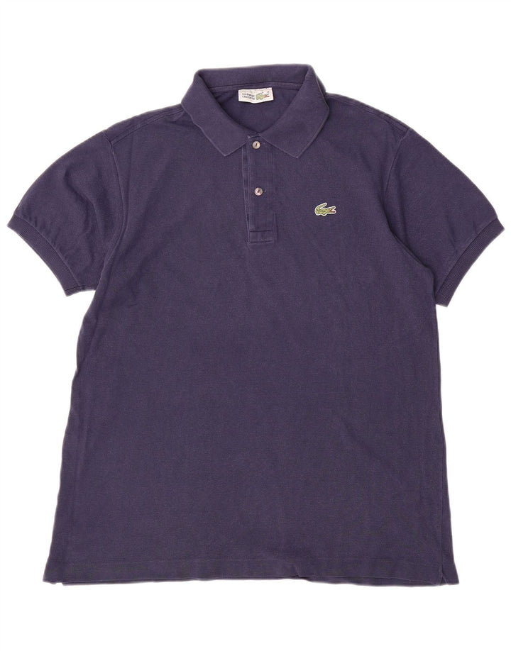 Camisa polo masculina LACOSTE tamanho 5 grande algodão azul marinho