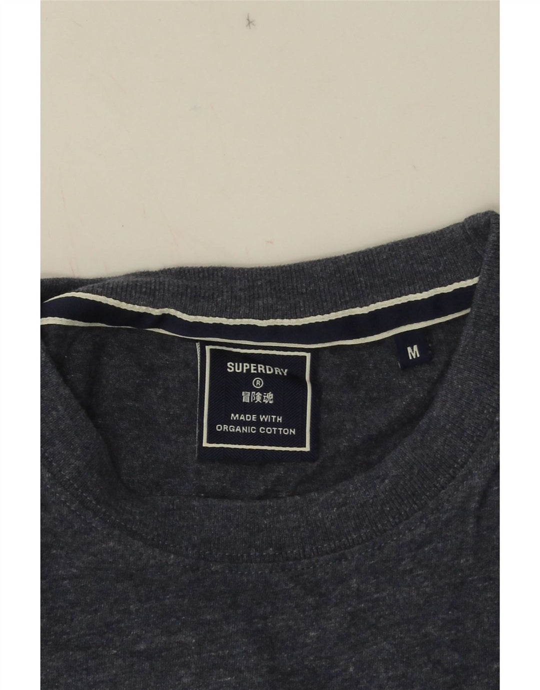 Camiseta masculina Superdry Top médio algodão azul marinho