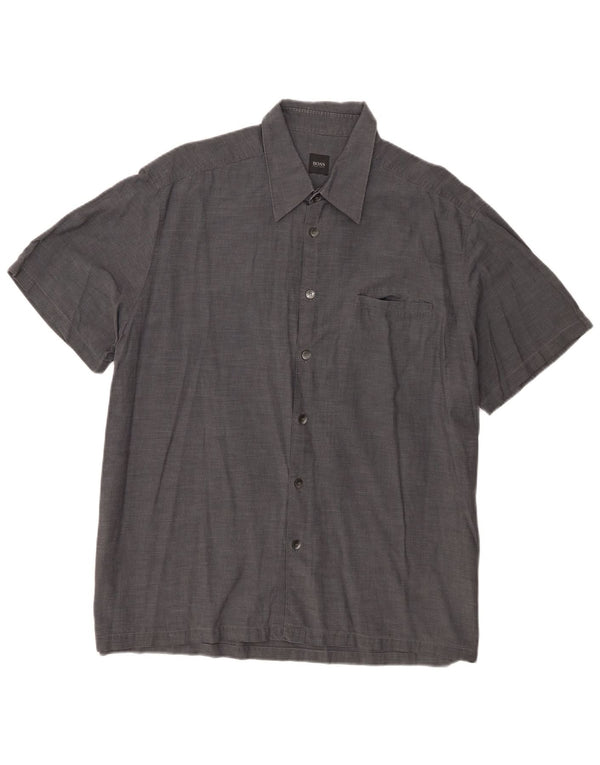 Camiseta Masculina Hugo Boss Manga Curta XL Cinza Algodão