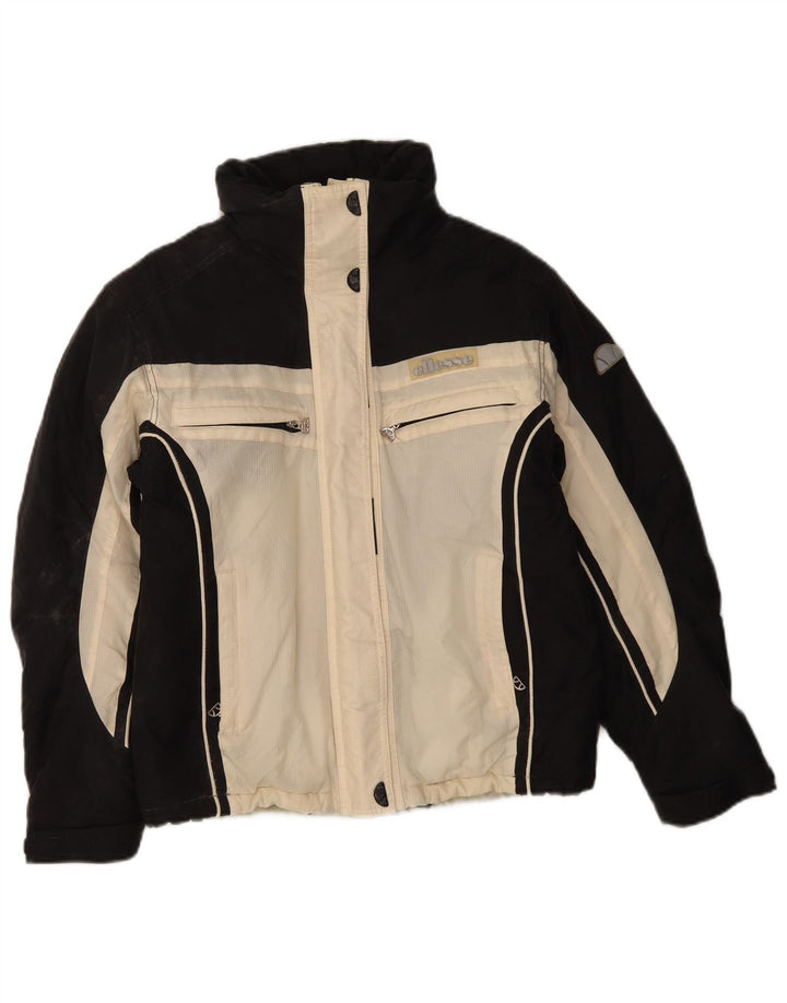 Jaqueta corta-vento feminina Ellesse UK 10 pequena preta colorblock