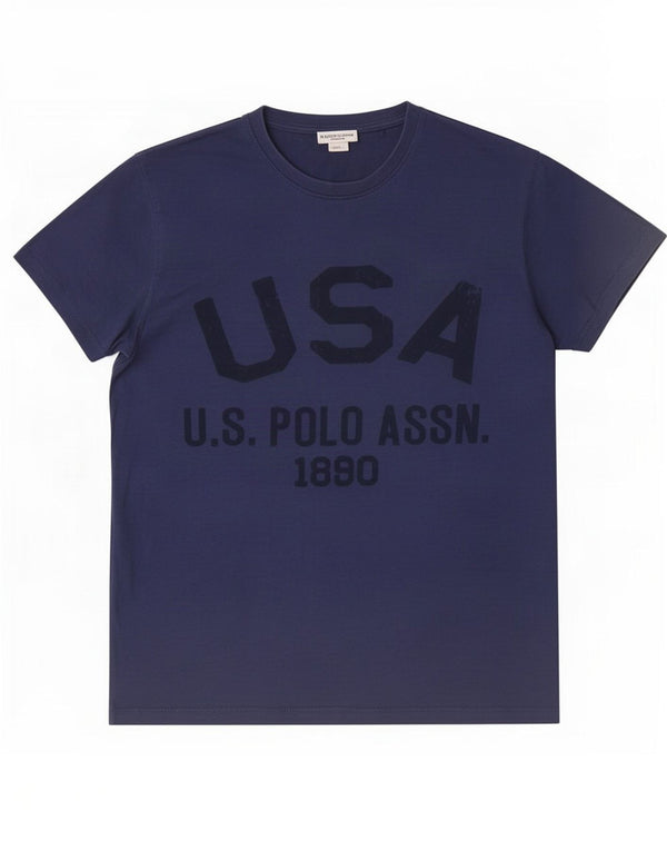US Polo Assn. Camiseta Masculina Gráfica Top Pequeno Azul Marinho