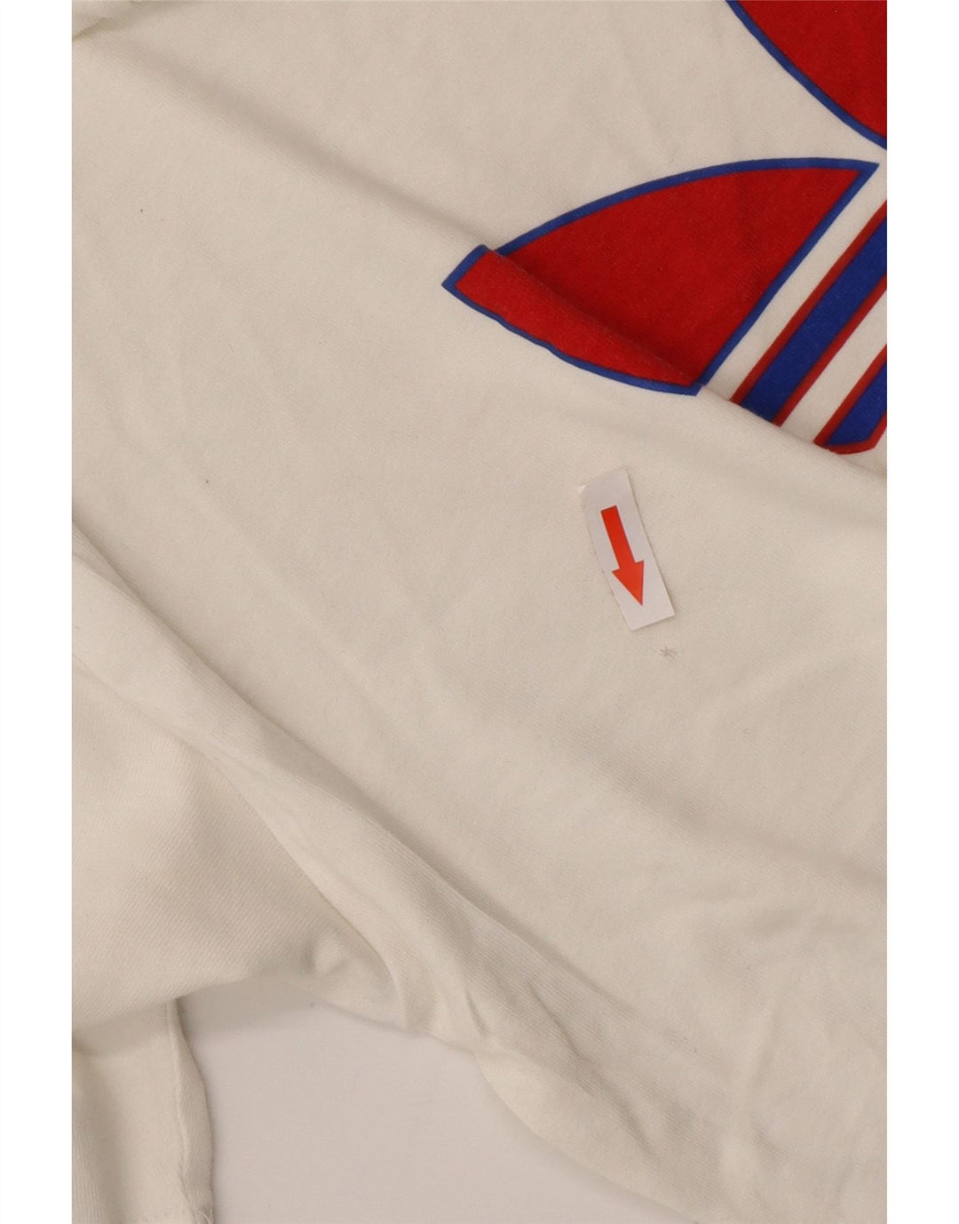 ADIDAS Mens Graphic T-Shirt Top Pequeno Algodão Branco