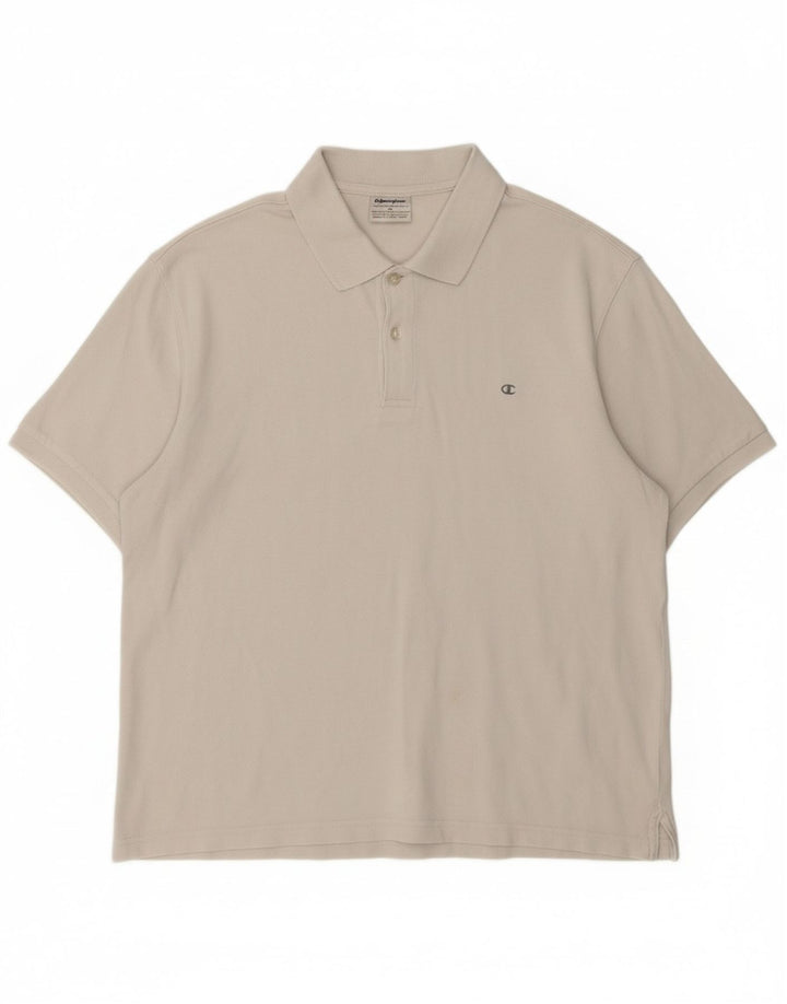 Camisa polo masculina CHAMPION grande branca