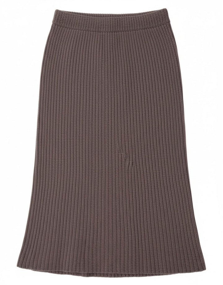 Saia midi feminina JOHN ROCHA grande W34 lã cinza