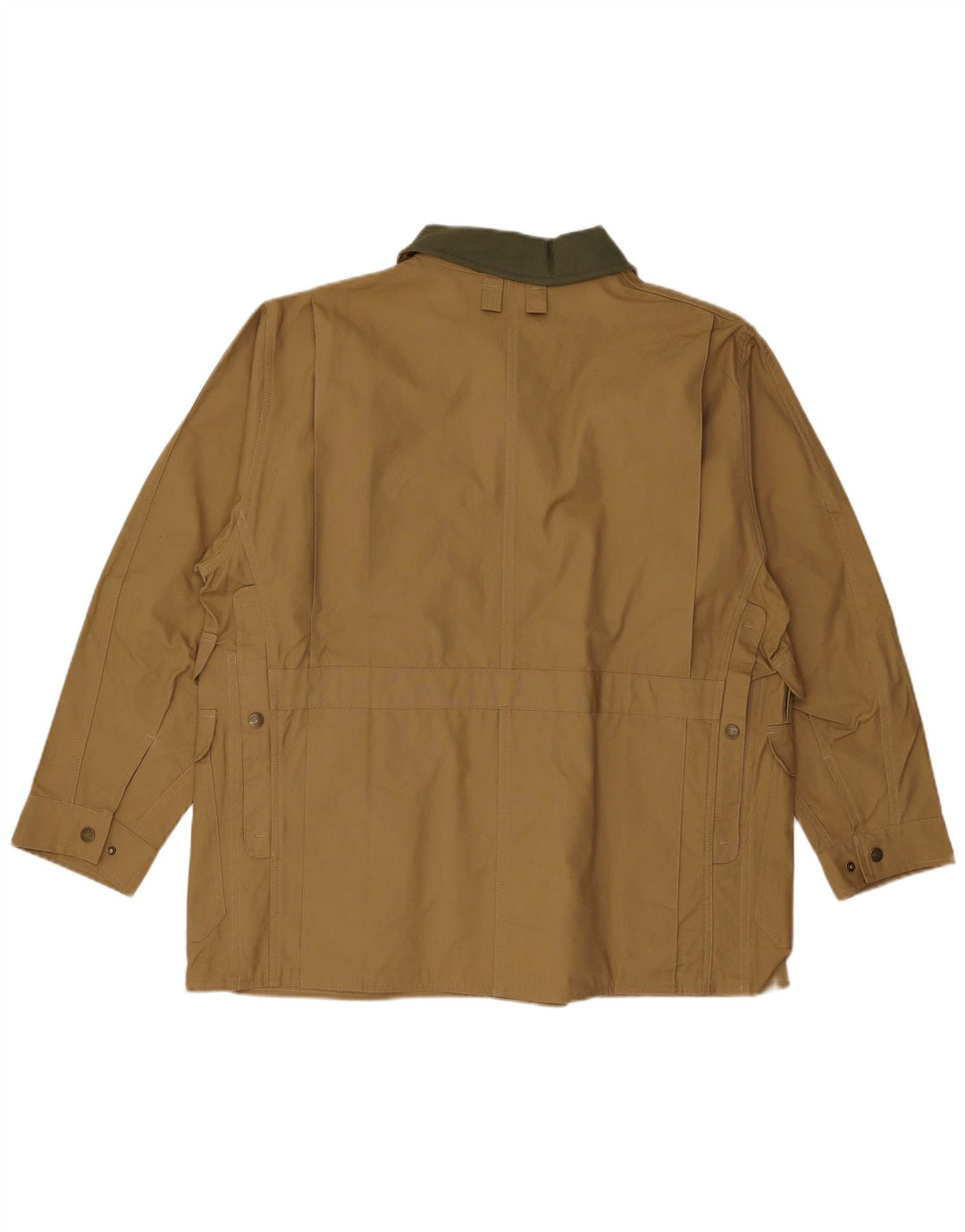 Jaqueta utilitária masculina vintage IT 54 2XL algodão cáqui