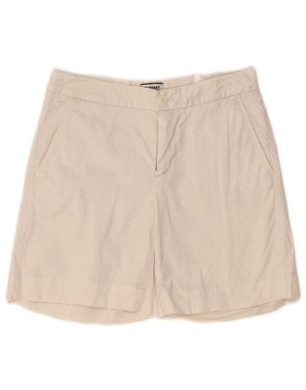 Shorts Chino feminino TOMMY HILFIGER W26 pequeno algodão branco