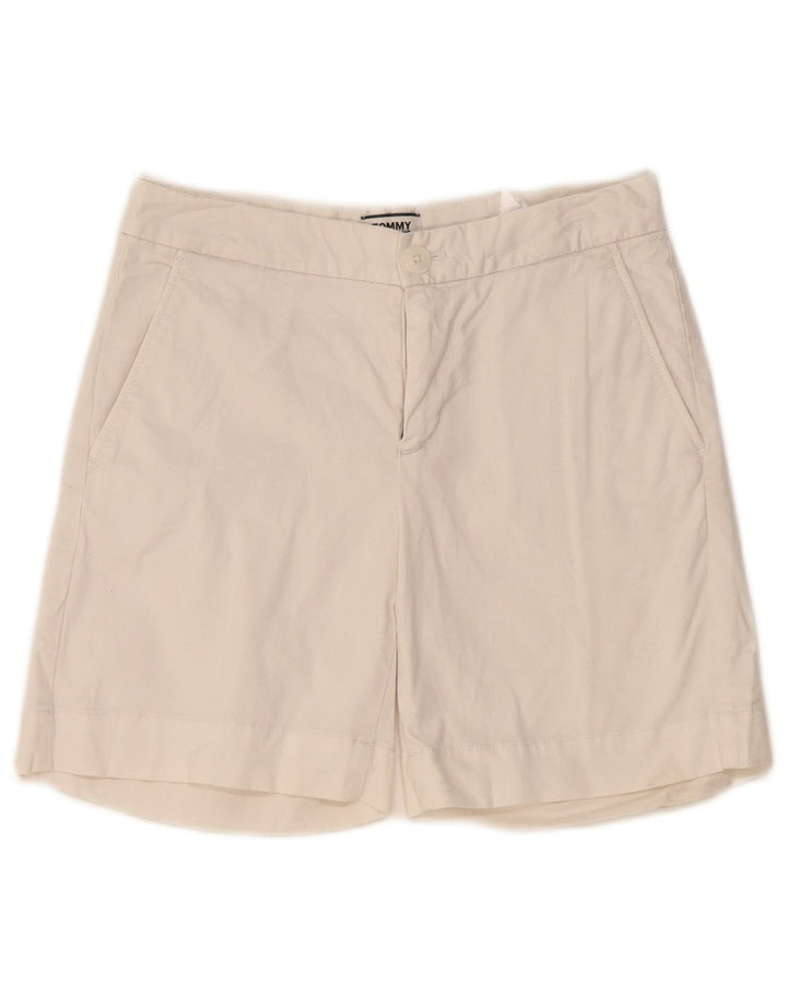 Shorts Chino feminino TOMMY HILFIGER W26 pequeno algodão branco