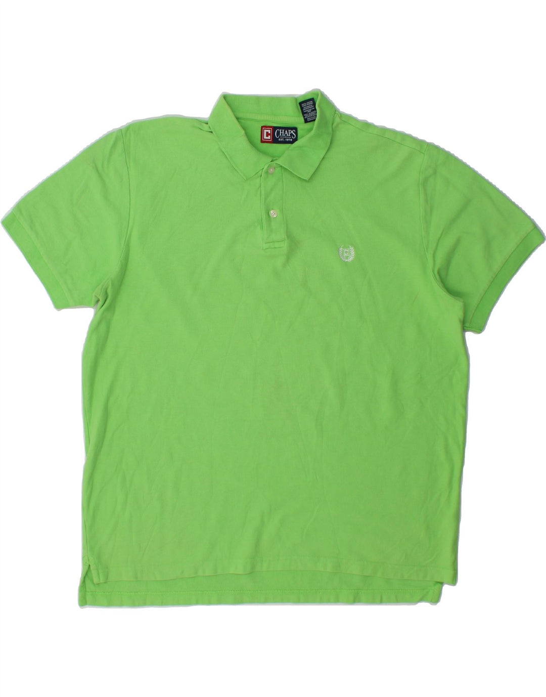 CHAPS Mens Polo Shirt XL Green Cotton Vintage Chaps and Second-Hand Chaps from Messina Hembry 