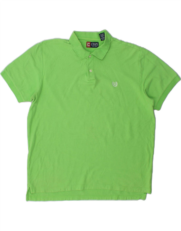 CHAPS Mens Polo Shirt XL Green Cotton Vintage Chaps and Second-Hand Chaps from Messina Hembry 