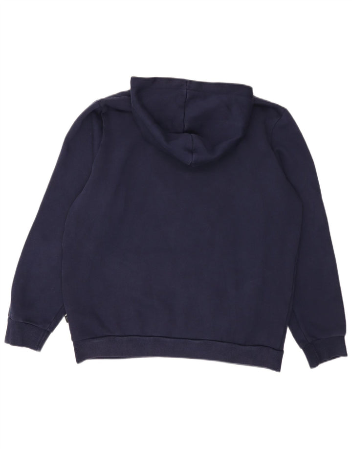 Puma masculino gráfico moletom com capuz médio algodão azul marinho