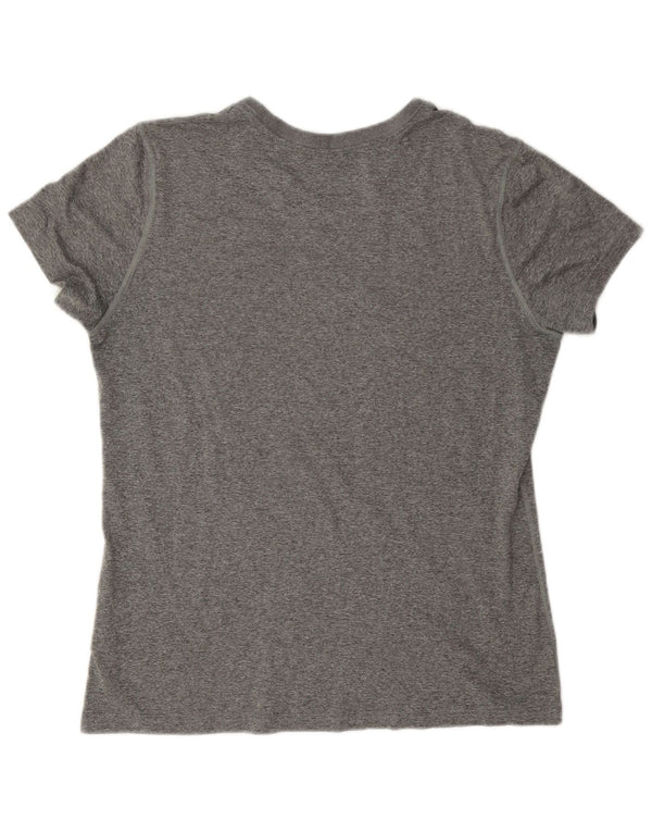 Camiseta feminina Nike New Jersey Graphic UK 16 grande cinza manchada