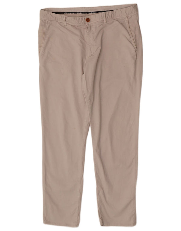 Calça Chino Masculina Massimo Dutti Slim Fit UE 44 Grande W34 L28 Algodão Bege