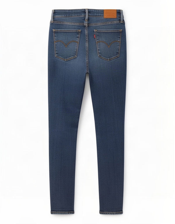 Jeans skinny de cintura alta feminino Levi's W27 L30 azul Lyocell