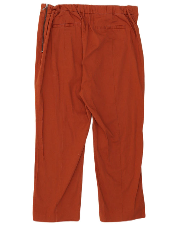Calça Capri Feminina M&Co Cintura Alta Reta Reino Unido 18 XL W32 L23 Marrom