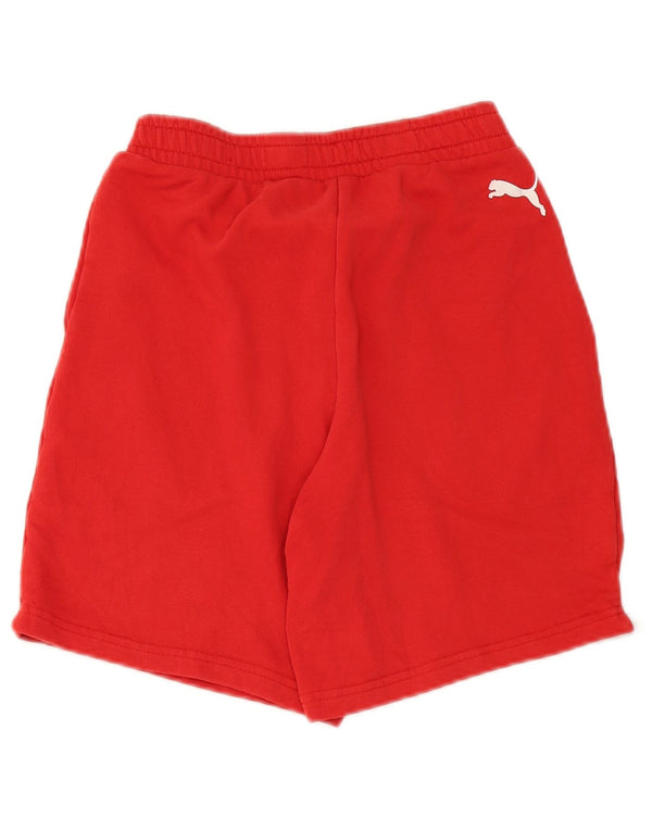 Shorts esportivos Puma Boys 13-14 anos vermelho algodão colorblock