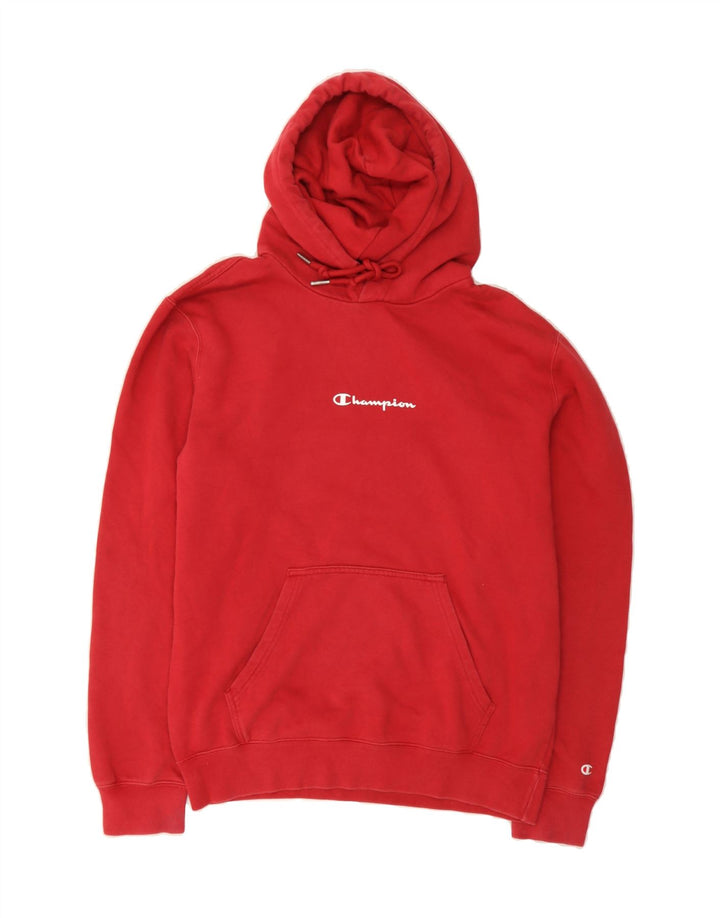 CHAMPION Womens Hoodie Jumper UK 14 Medium Red Cotton Vintage Champion and Second-Hand Champion from Messina Hembry 