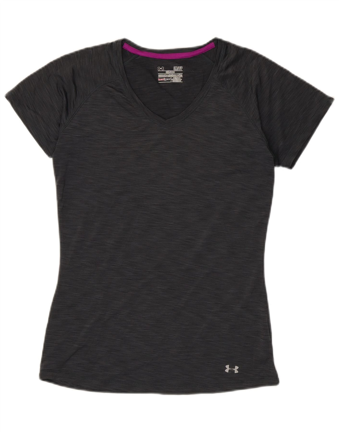 Camiseta feminina Under Armour Heat Gear Top UK 10 poliéster cinza pequeno