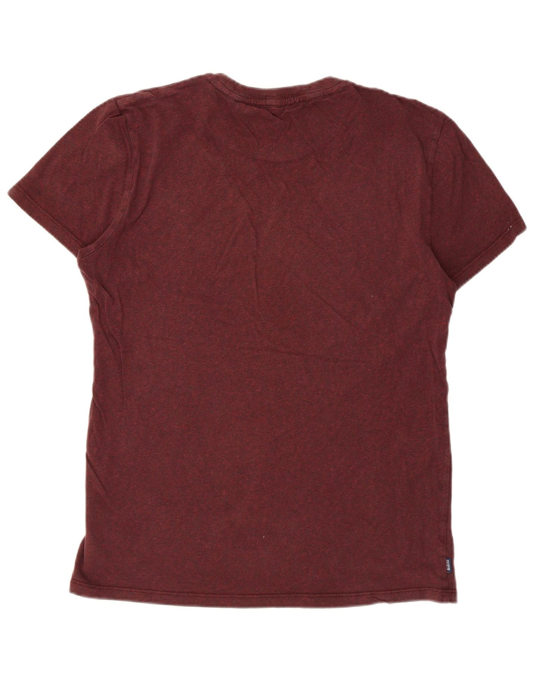 Camiseta masculina SUPERDRY Top médio algodão Borgonha