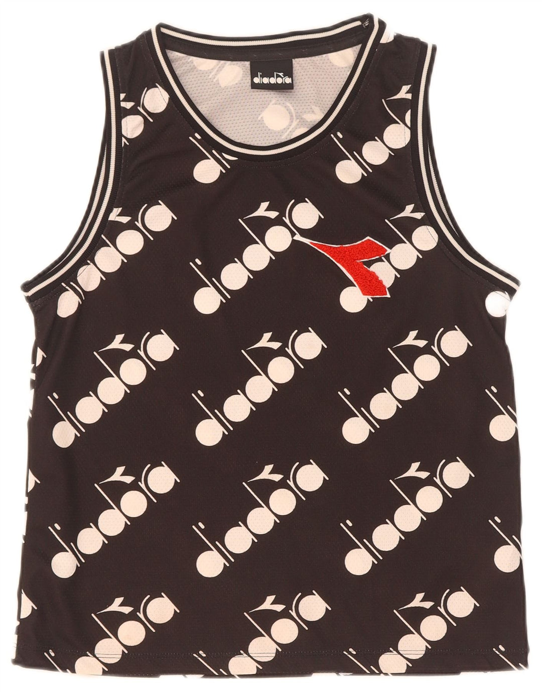 Diadora Boys Graphic Vest Top 11-12 Anos Preto Poliéster